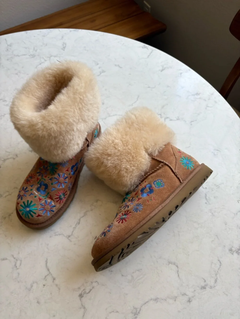 Embroidered Floral Ugg Boots 6